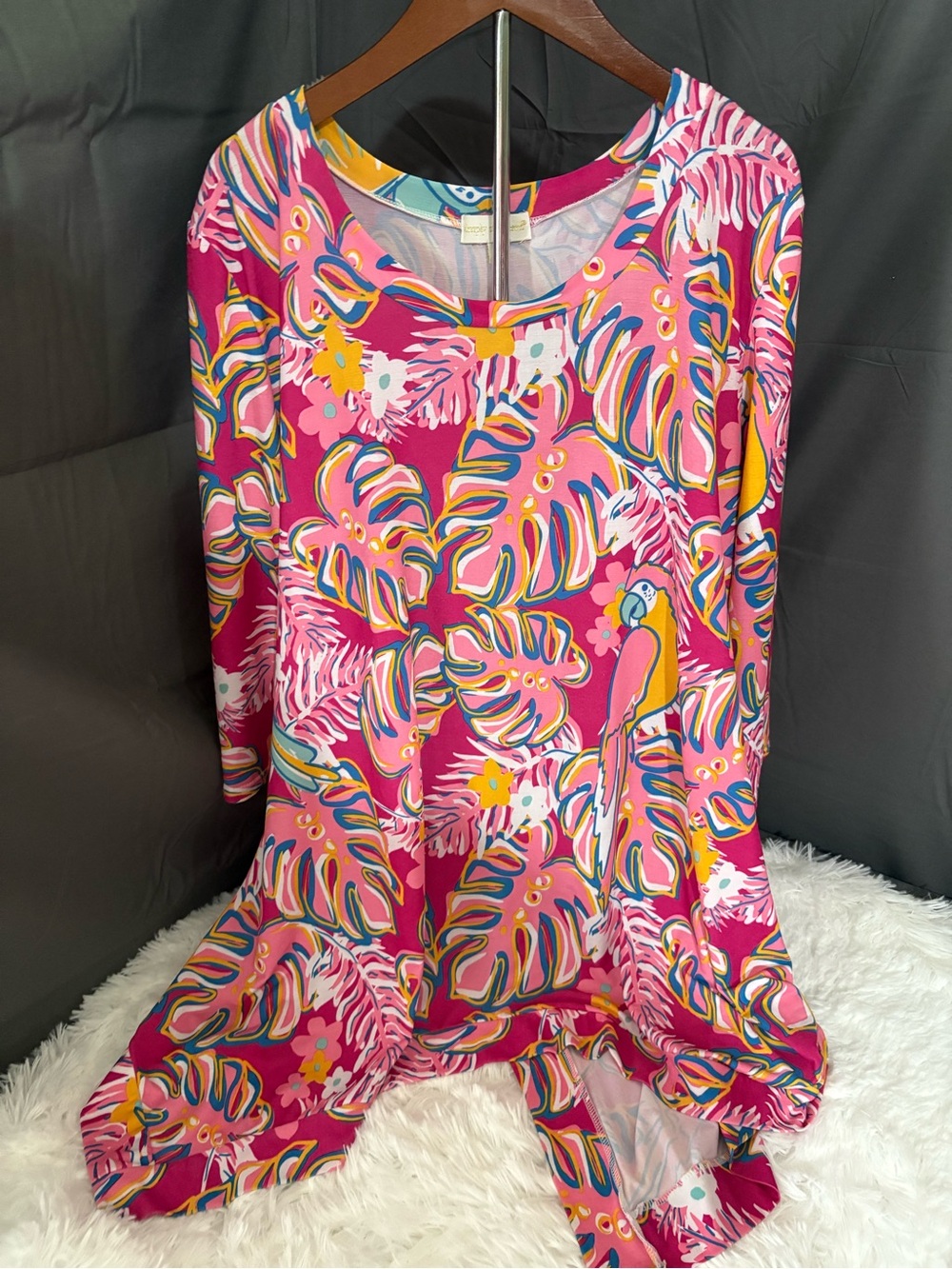 Simply southern tropical print tunic top small